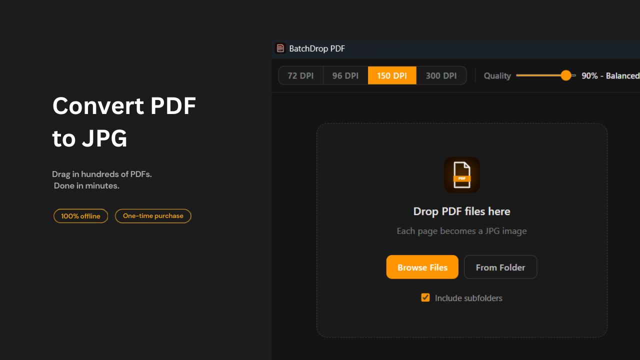BatchDrop PDF — extract PDF pages as JPEG images